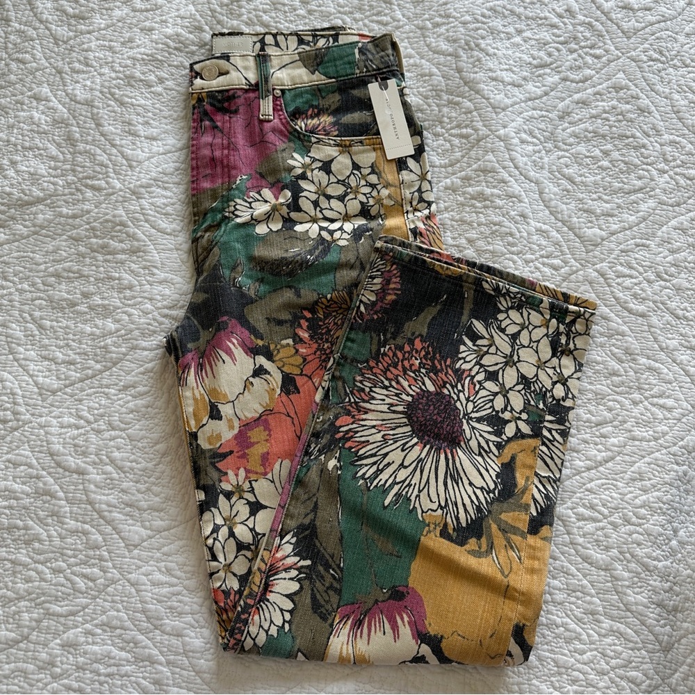 NWT Anthropology Mother Floral Jeans